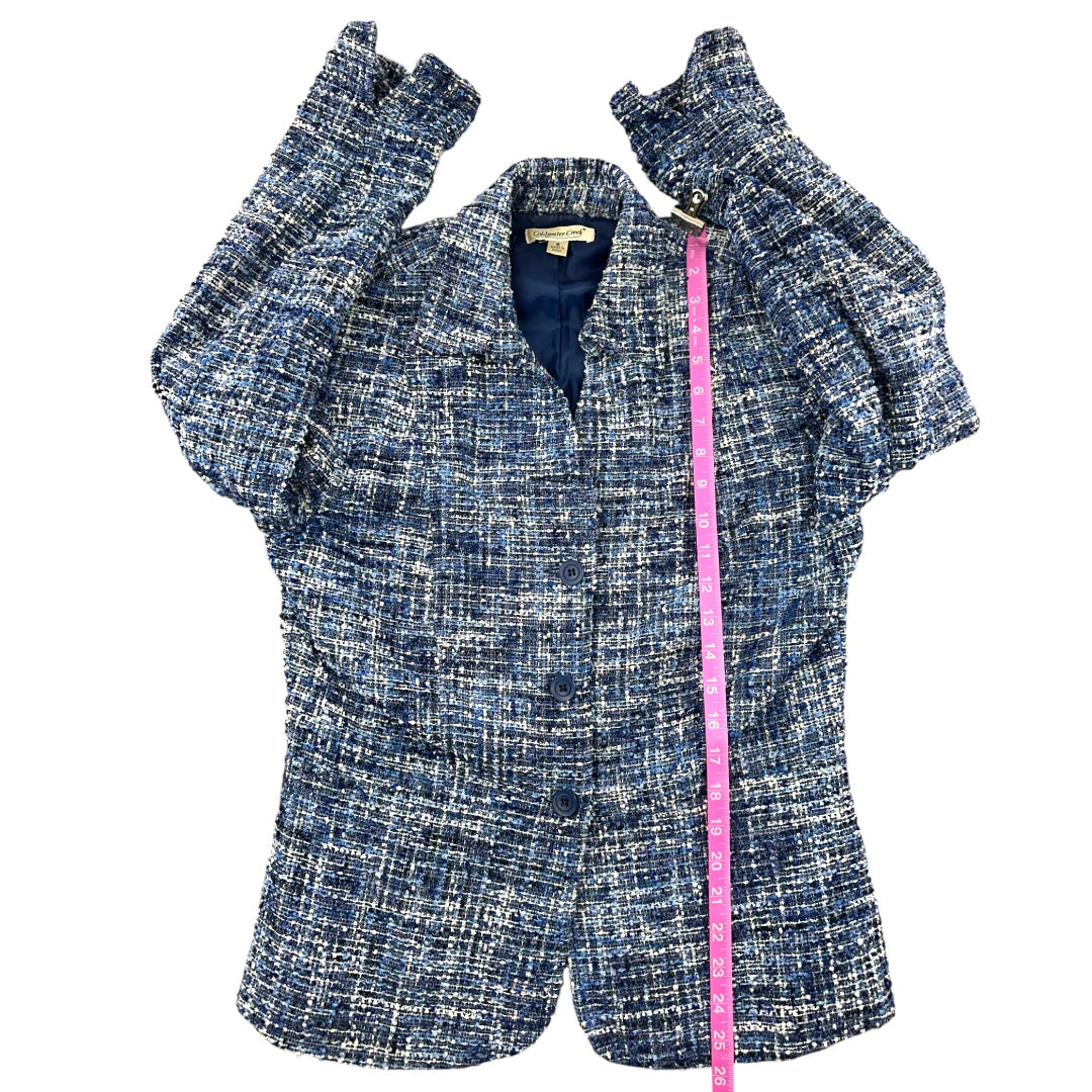 Coldwater Creek Blue Tweed Boucle Blazer