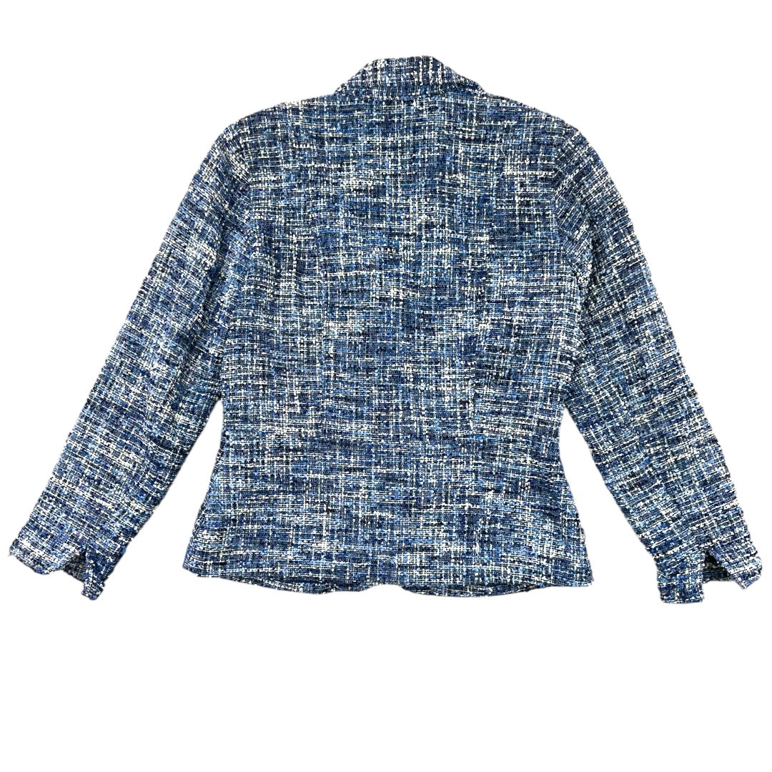 Coldwater Creek Blue Tweed Boucle Blazer