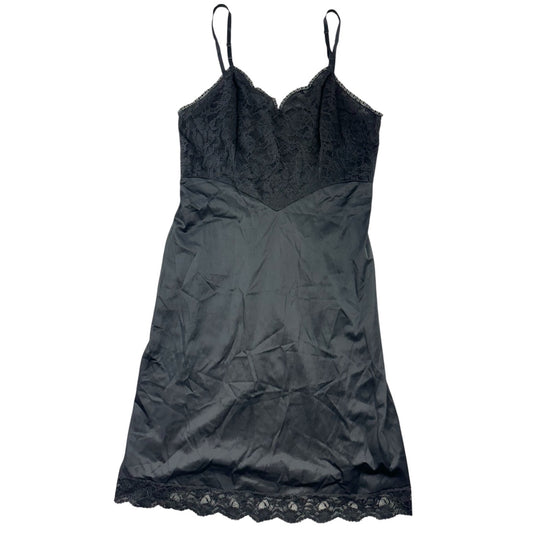 Vintage Black Lace Slip Dress