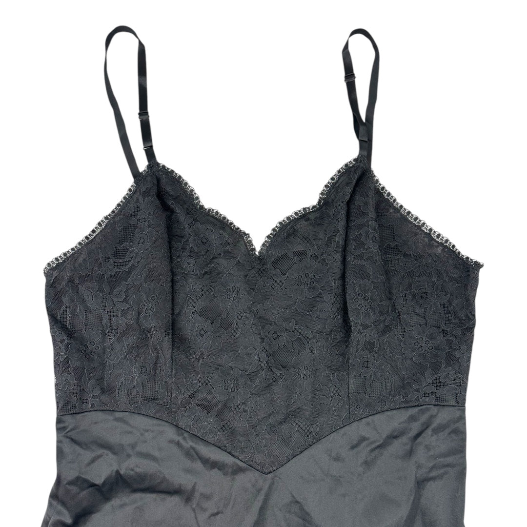 Vintage Black Lace Slip Dress
