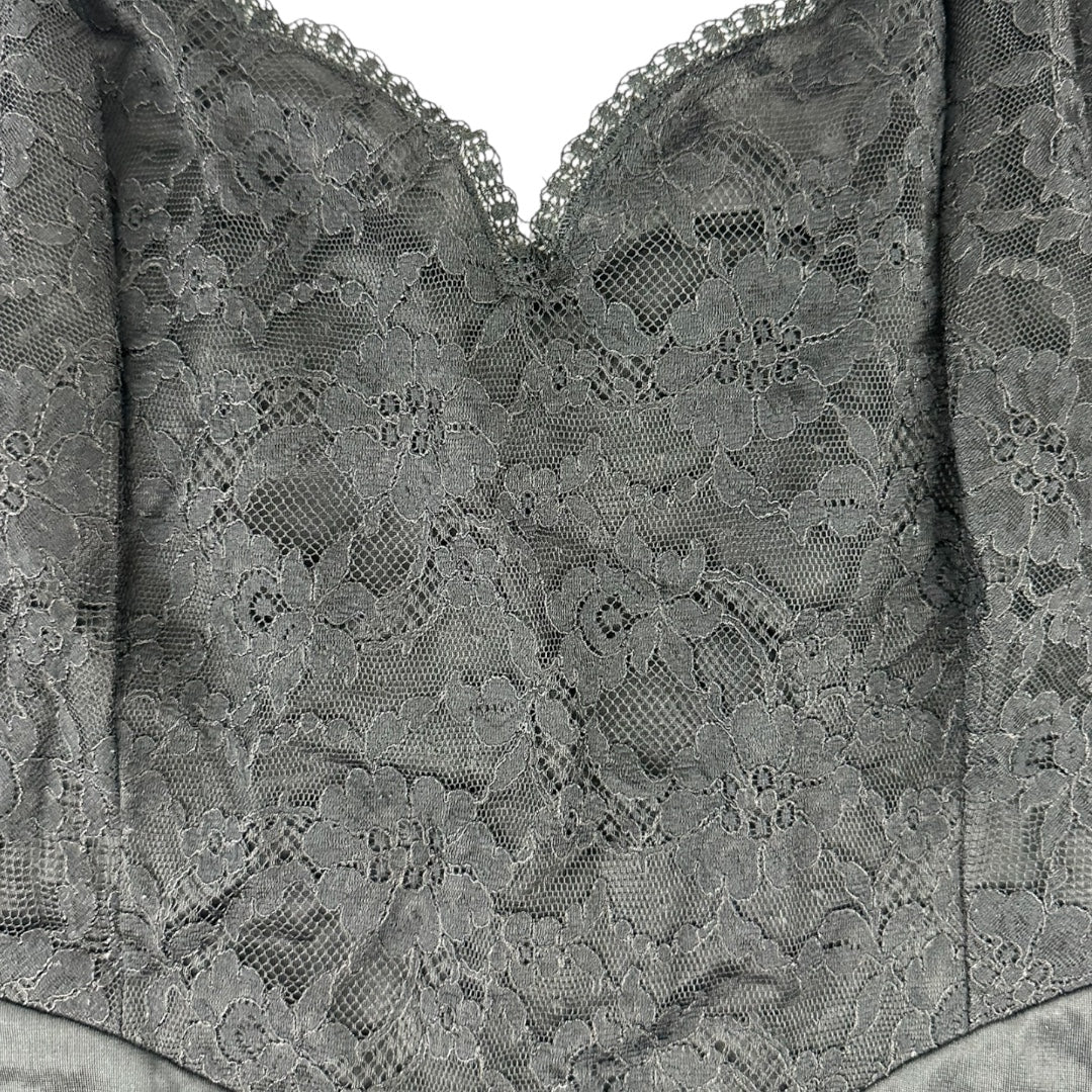 Vintage Black Lace Slip Dress