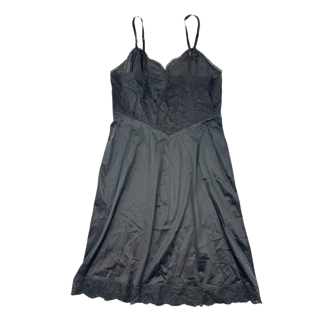 Vintage Black Lace Slip Dress