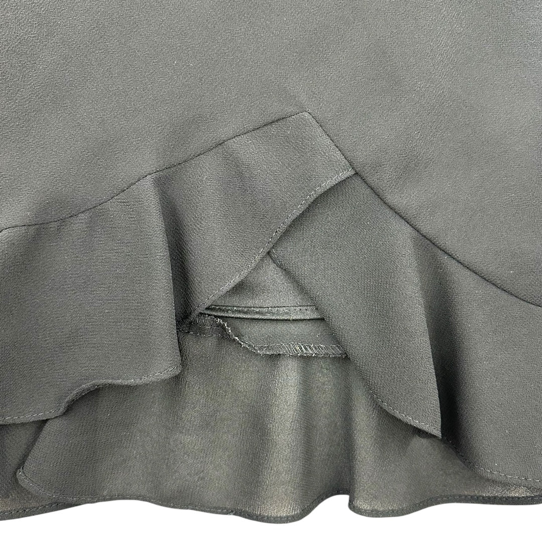 MSK Black Ruffle Midi Skirt