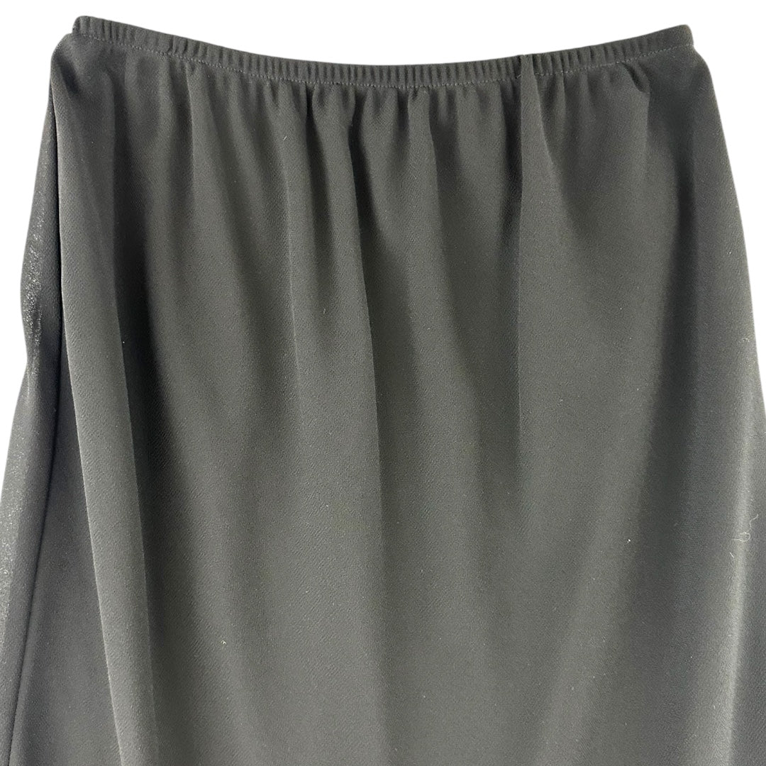 MSK Black Ruffle Midi Skirt