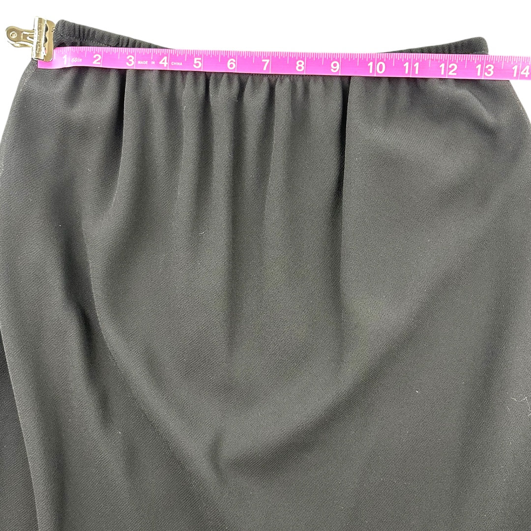 MSK Black Ruffle Midi Skirt