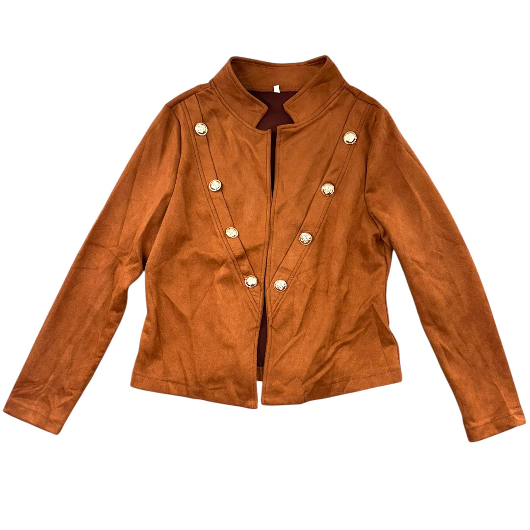 Military Style Faux Suede Jacket