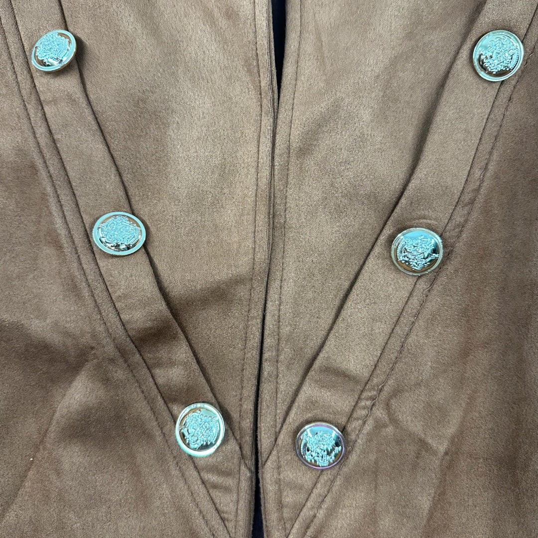 Military Style Faux Suede Jacket