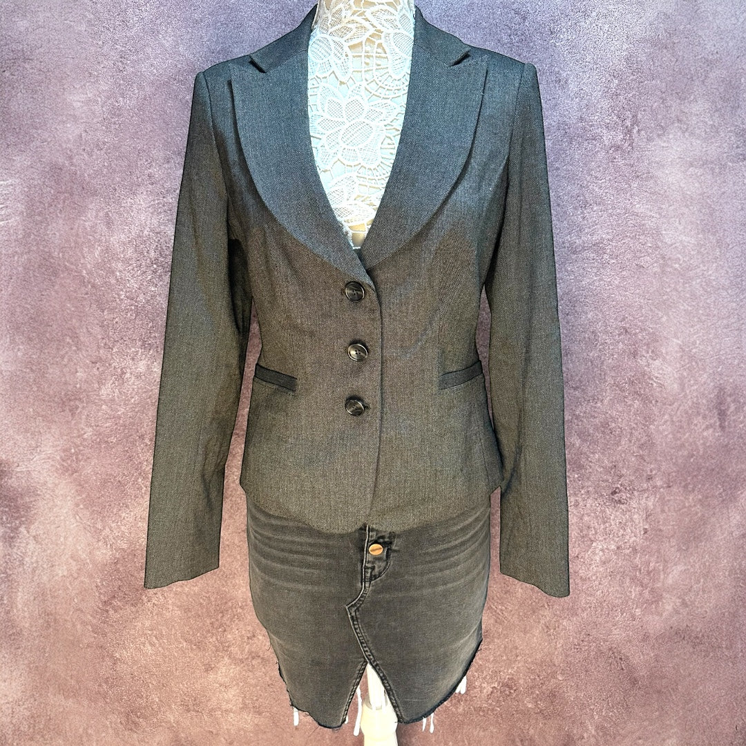 The Limited Grey 3 Button Blazer