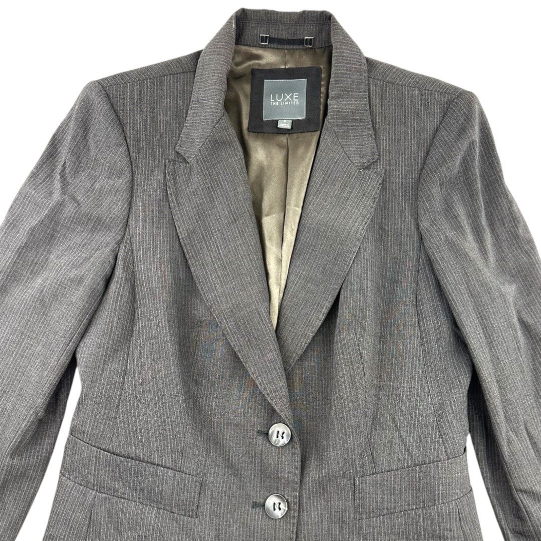 LUXE by The Limited Grey Pinstripe Blazer