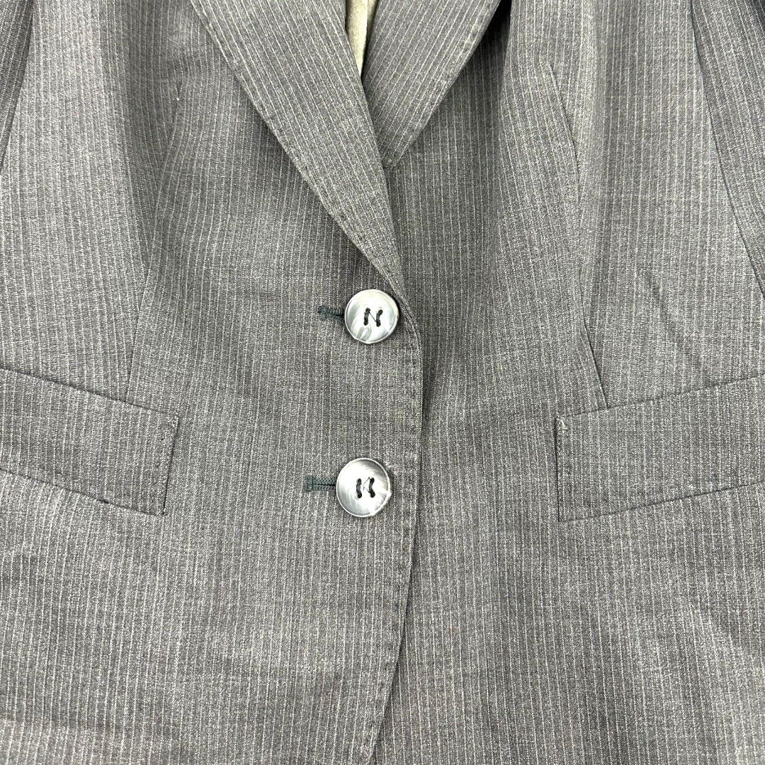 LUXE by The Limited Grey Pinstripe Blazer