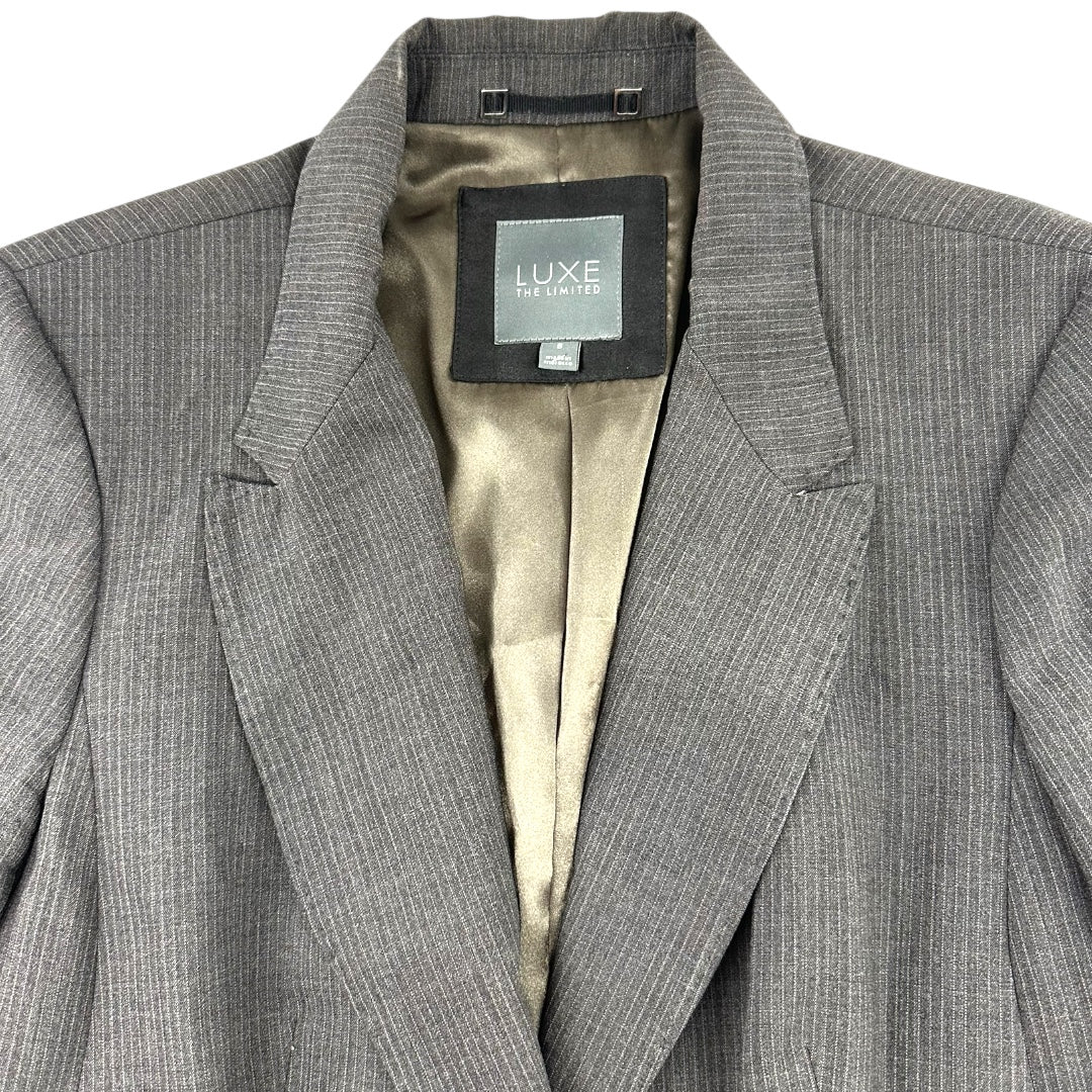 LUXE by The Limited Grey Pinstripe Blazer