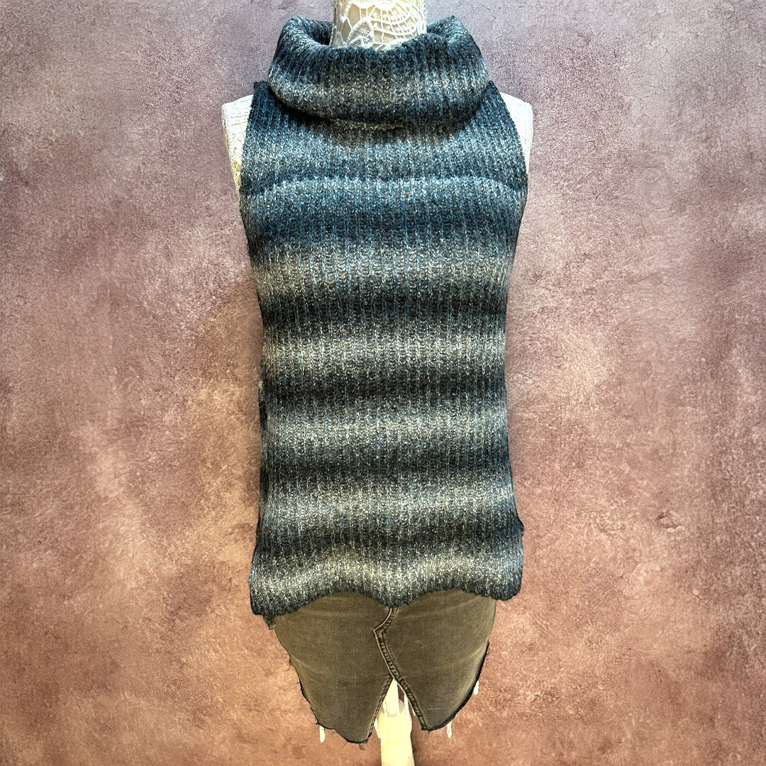 Hem & Thread Sleeveless Cowl Tunic Sweater