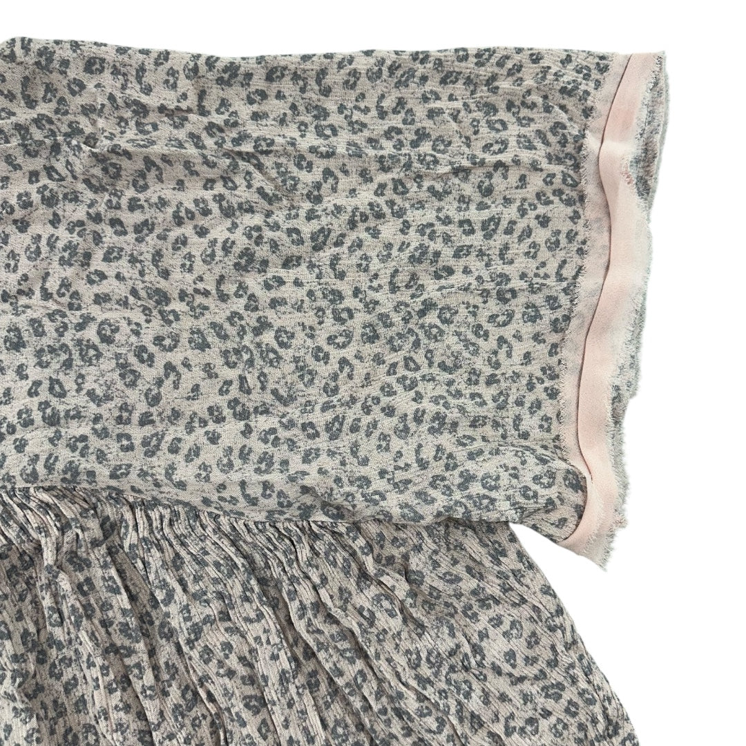 White Birch Leopard Print Babydoll Blouse