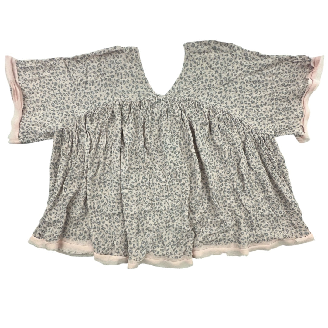 White Birch Leopard Print Babydoll Blouse
