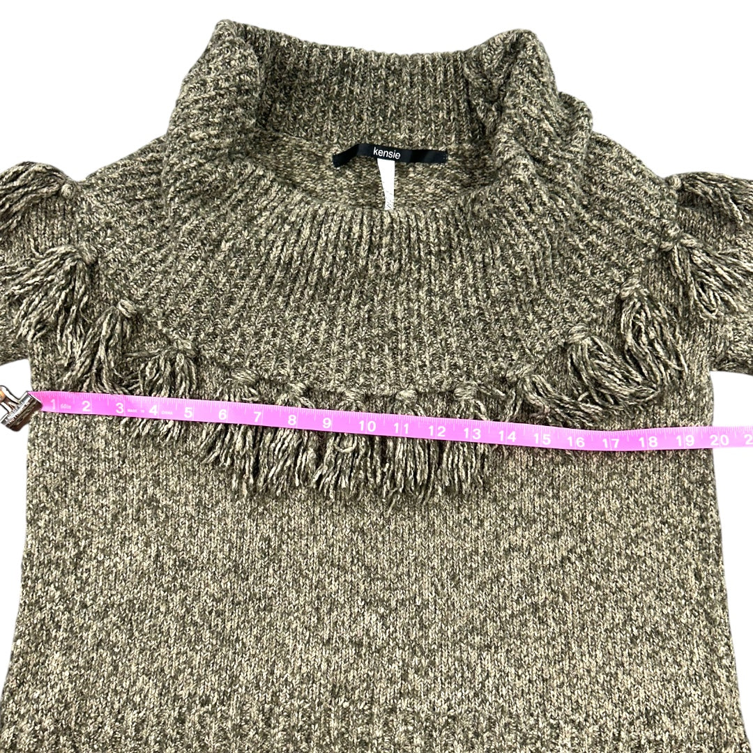 Kensie Marled Fringe Cowl Neck Sweater
