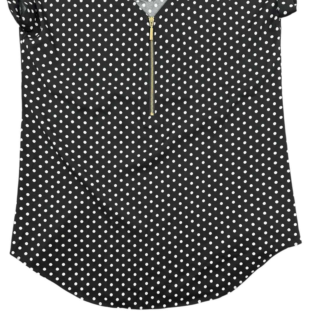Express Polka Dot Zip Front Gramercy Tee