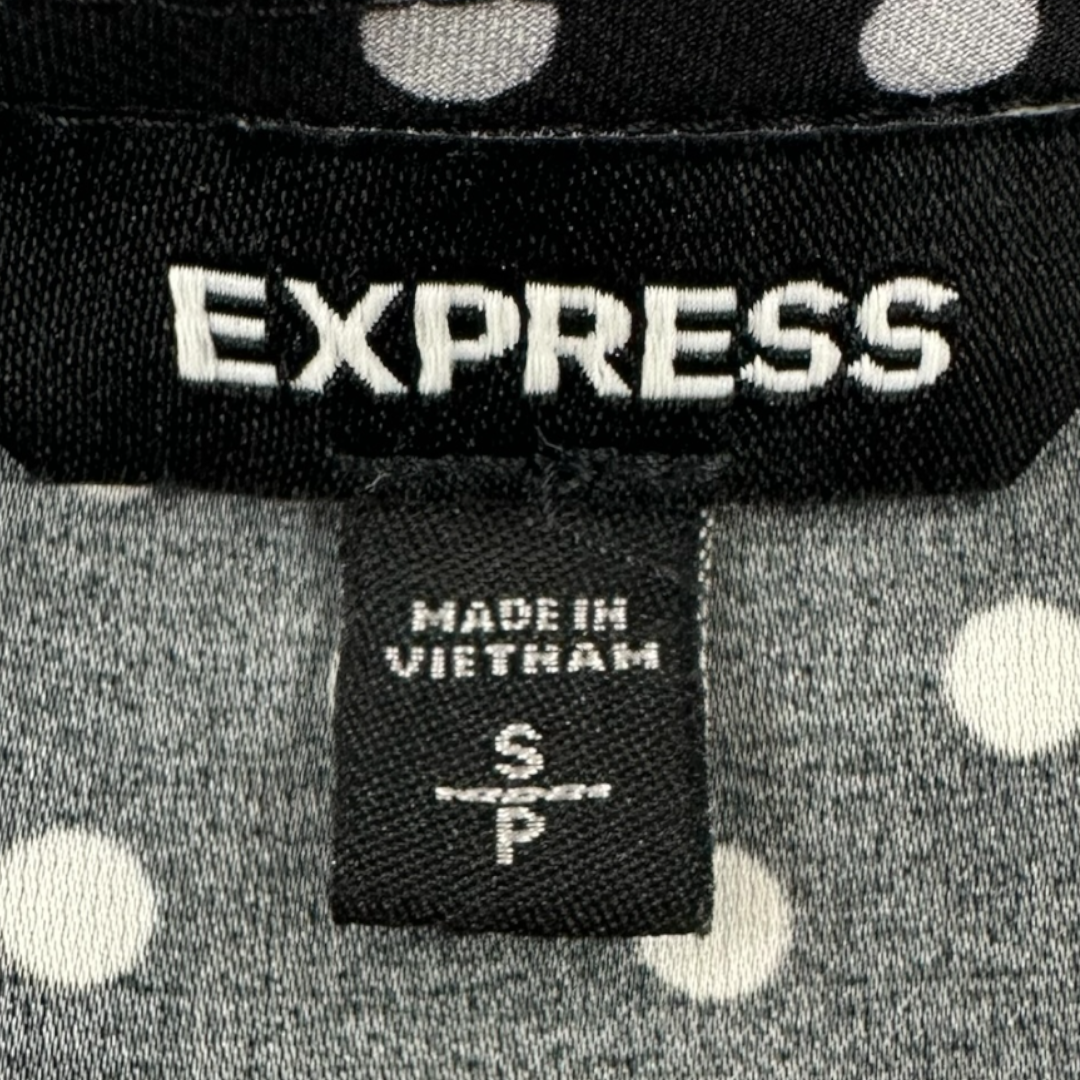 Express Polka Dot Zip Front Gramercy Tee