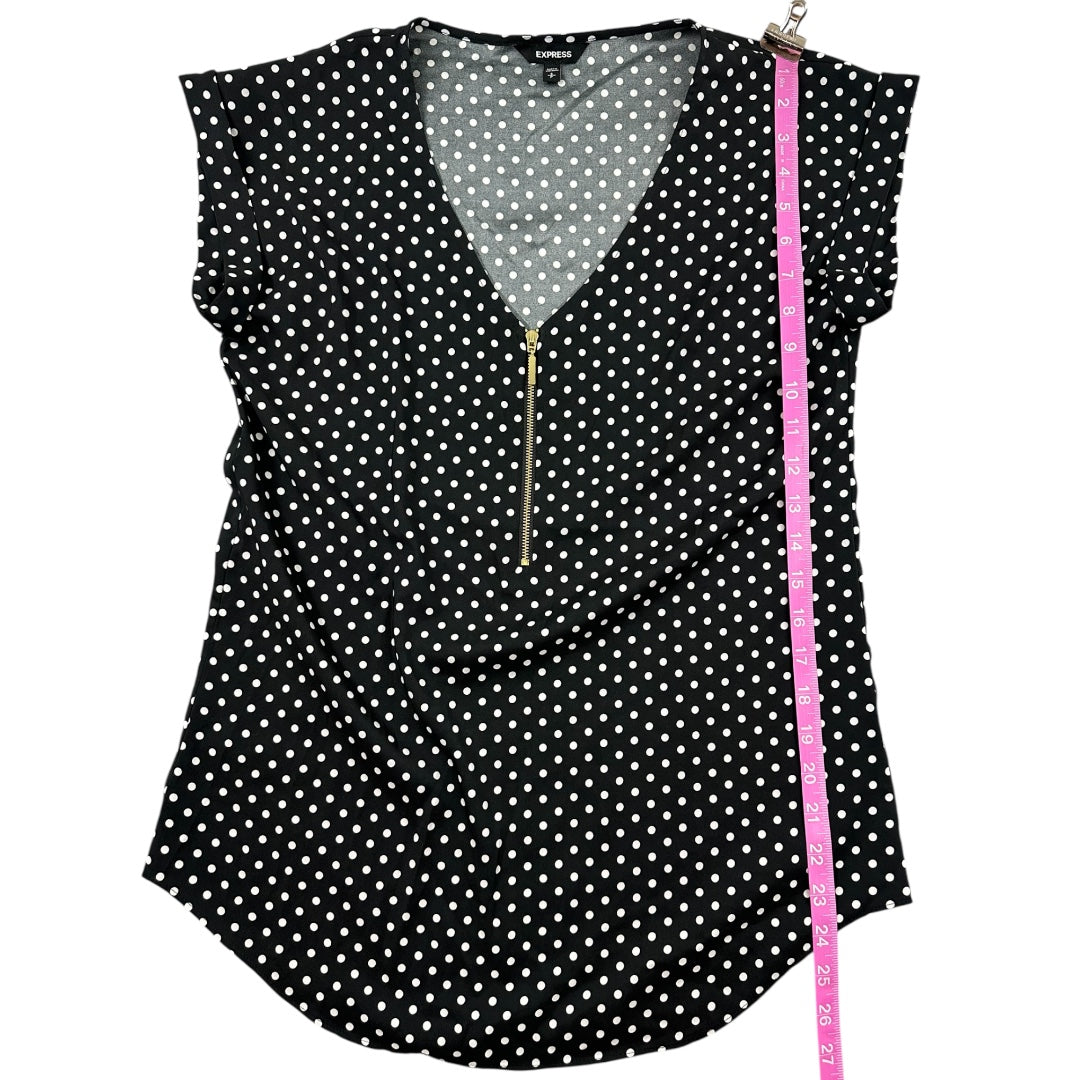 Express Polka Dot Zip Front Gramercy Tee