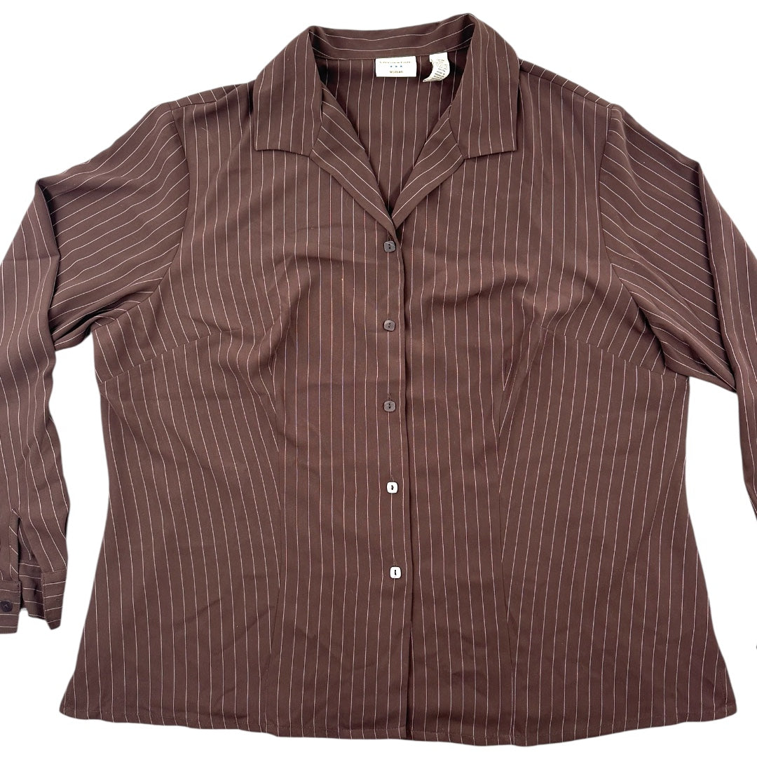 Covington Button Down Pinstripe Blouse