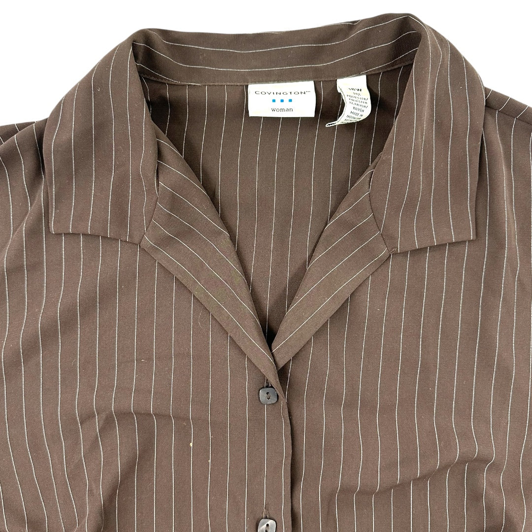 Covington Button Down Pinstripe Blouse