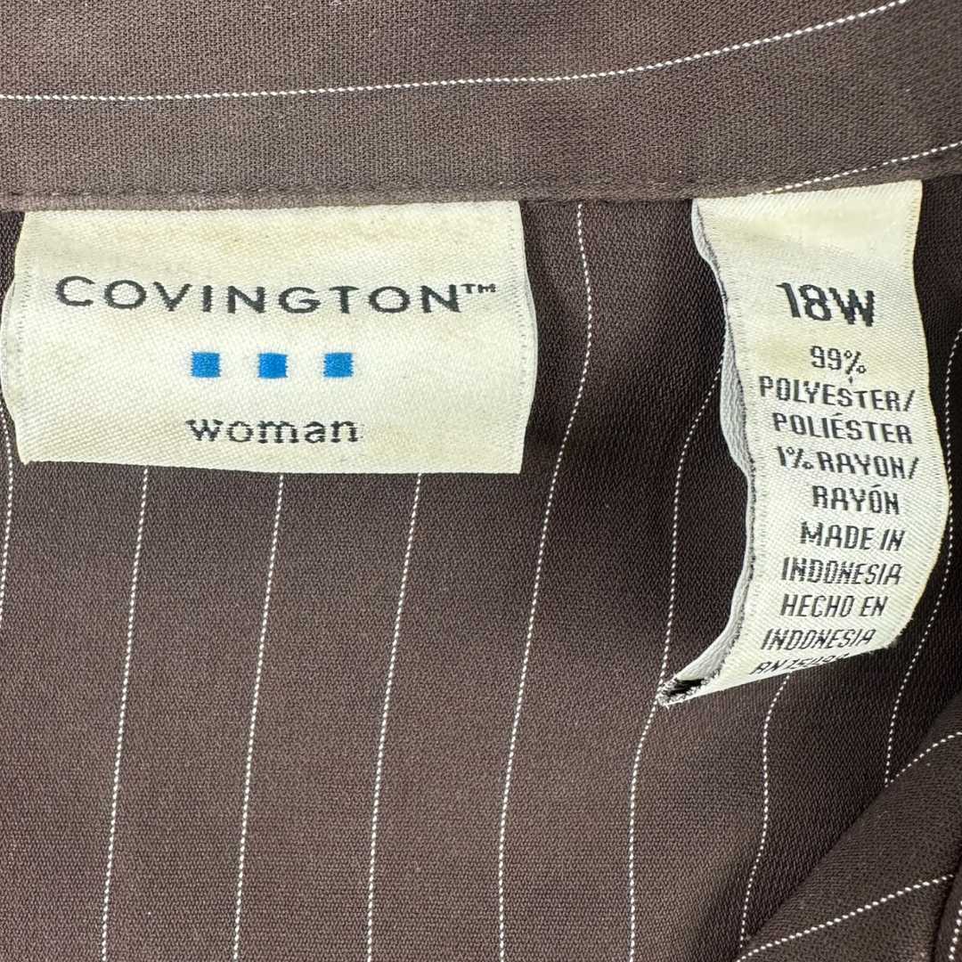 Covington Button Down Pinstripe Blouse