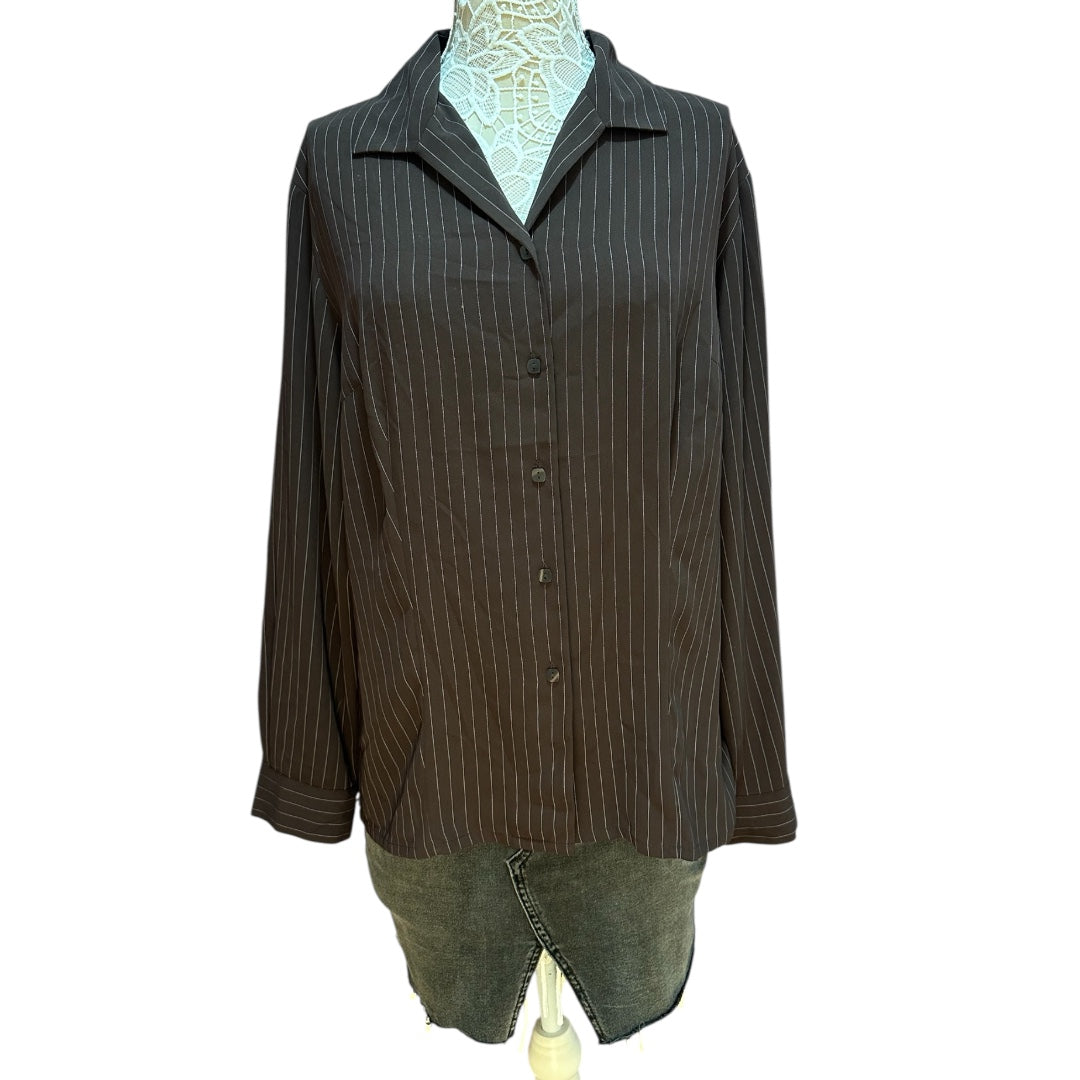 Covington Button Down Pinstripe Blouse