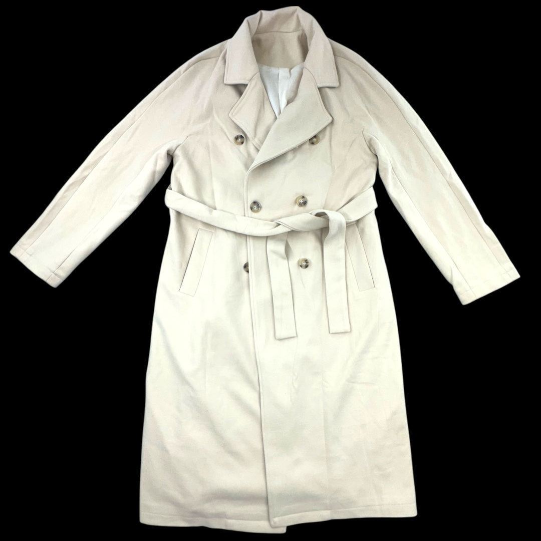 Cream Double Breasted Trench Coat