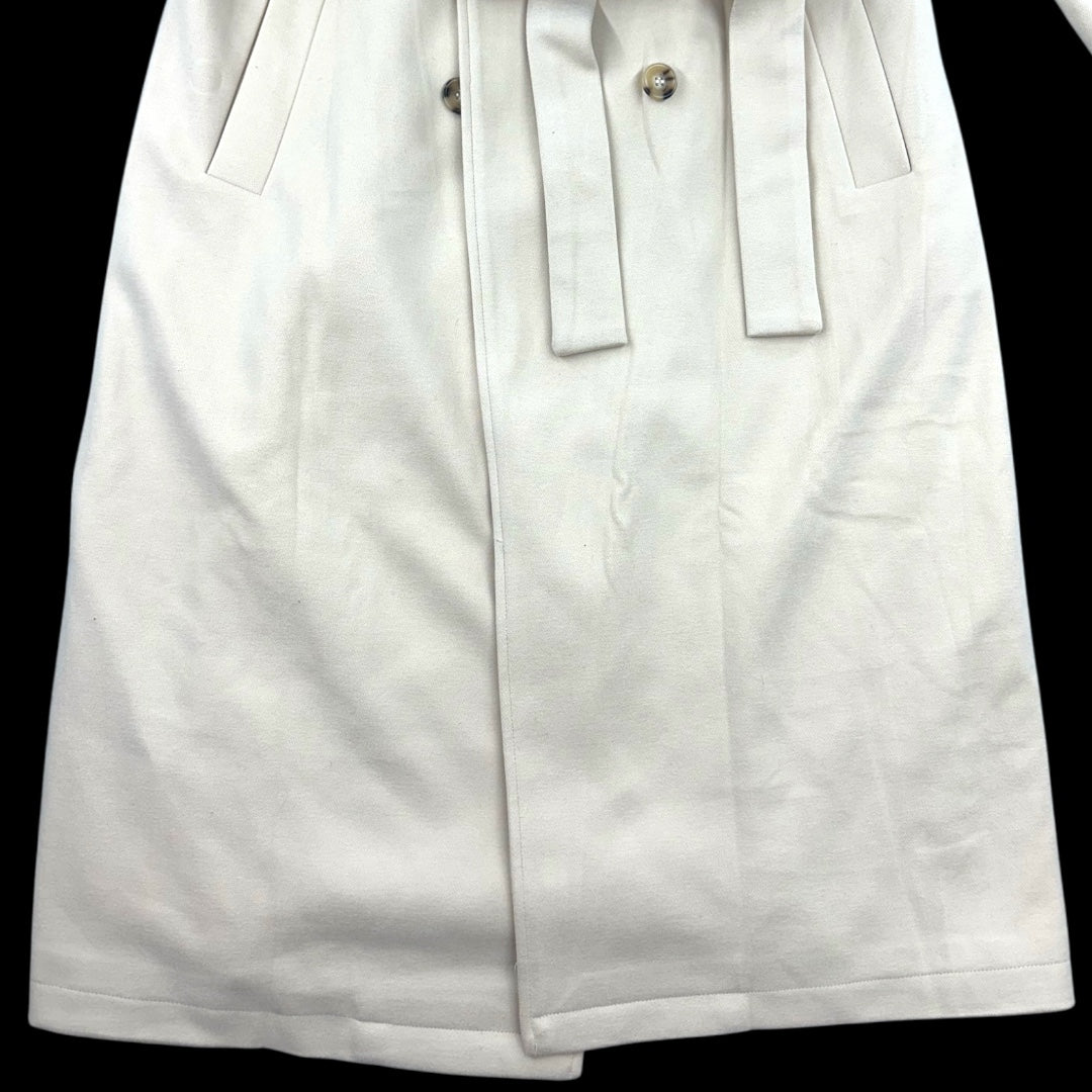 Cream Double Breasted Trench Coat