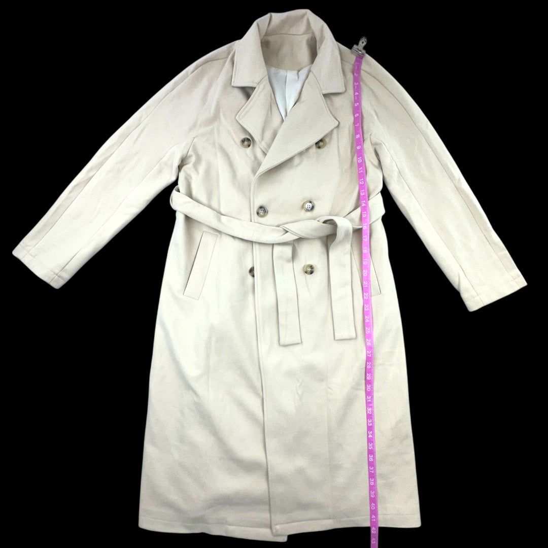 Cream Double Breasted Trench Coat