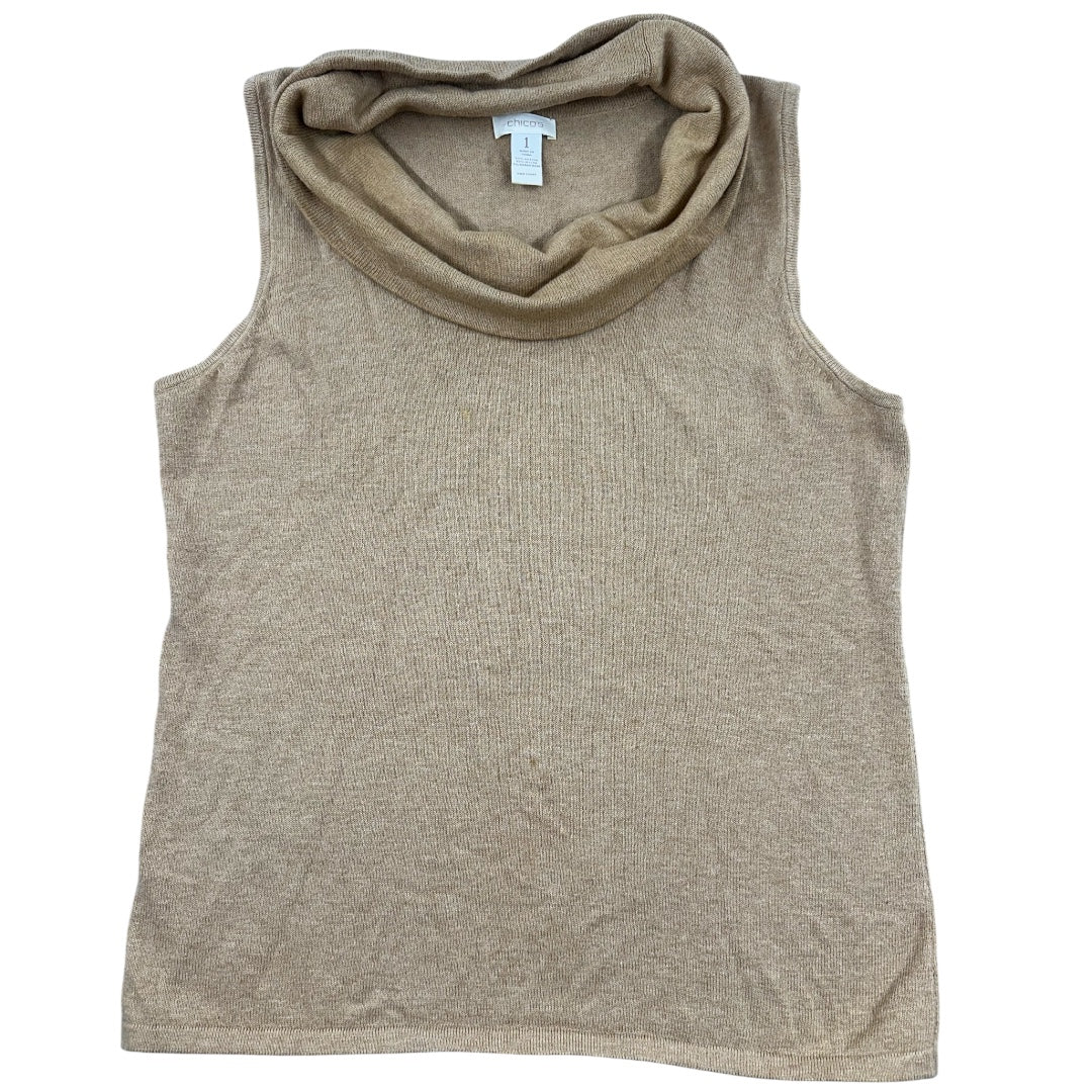 Chico's Sleeveless Cowl Neck Sweater Tank Top