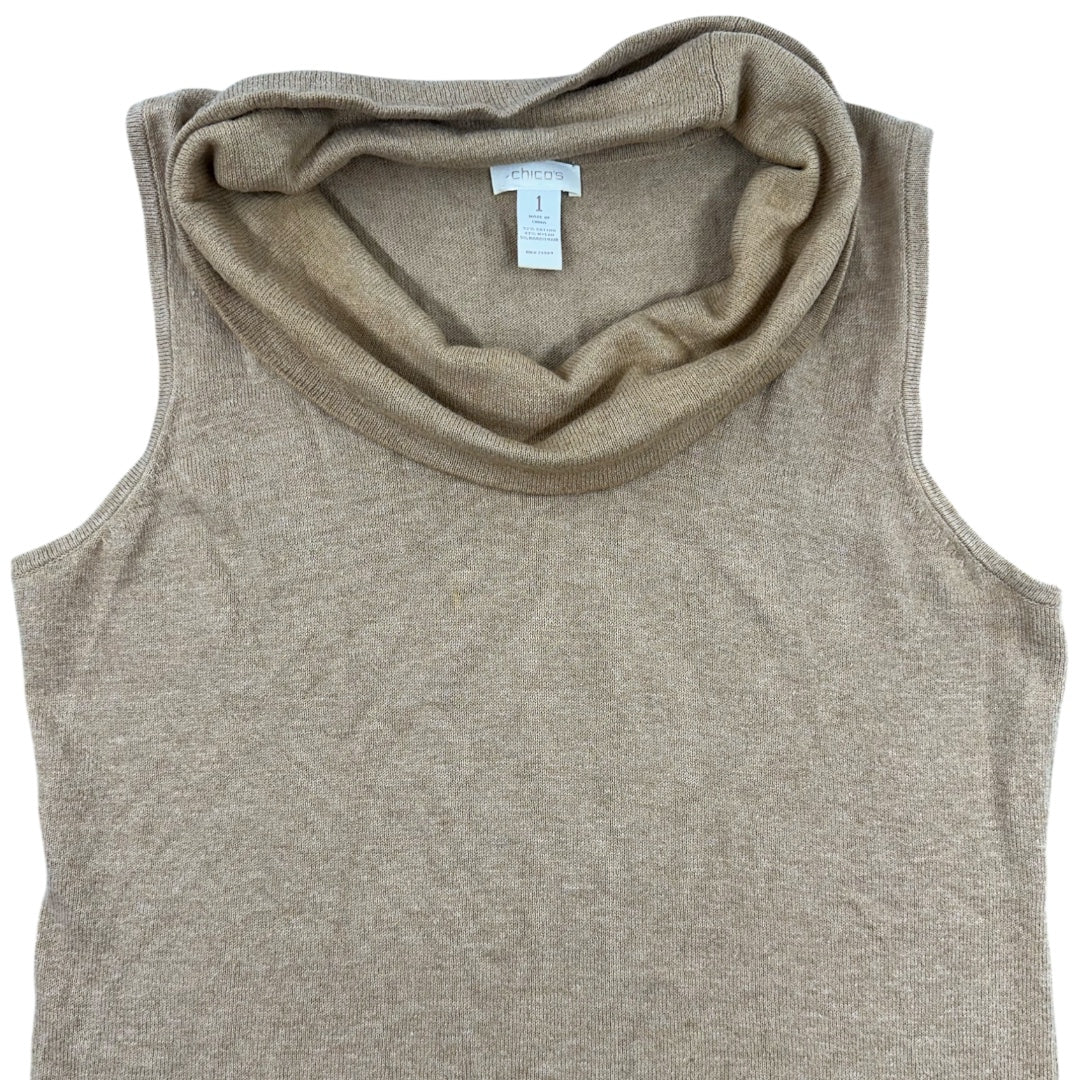 Chico's Sleeveless Cowl Neck Sweater Tank Top
