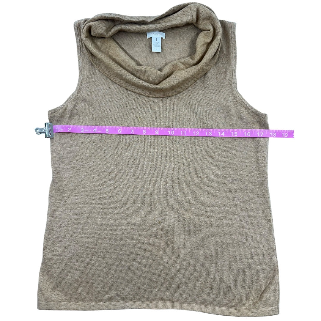 Chico's Sleeveless Cowl Neck Sweater Tank Top
