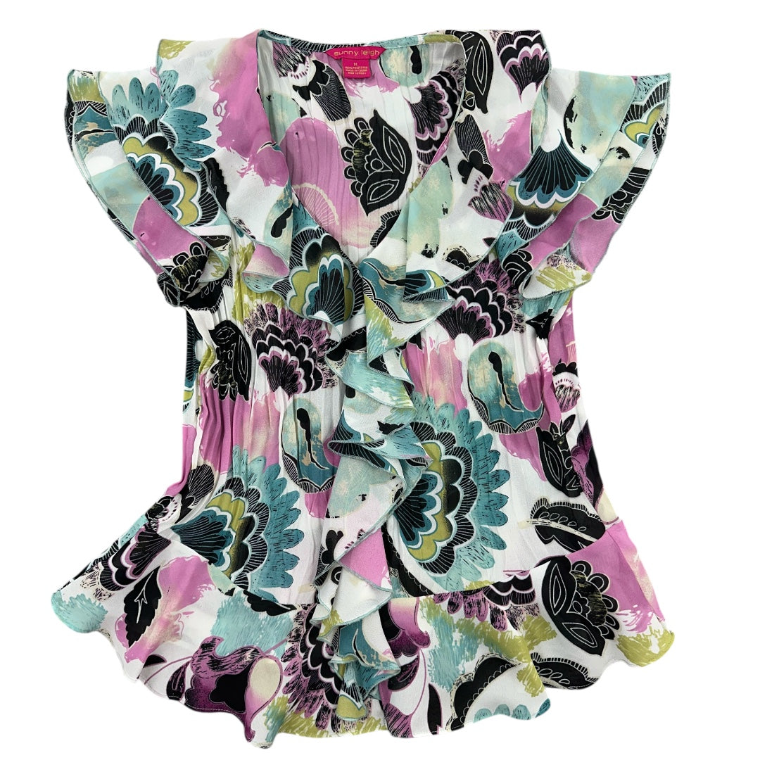 Y2K Sunny Leigh Floral Ruffled Blouse
