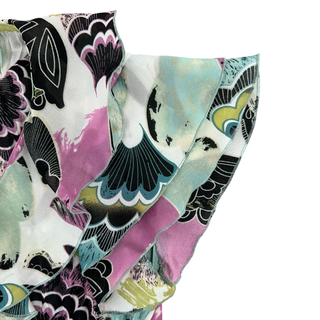 Y2K Sunny Leigh Floral Ruffled Blouse