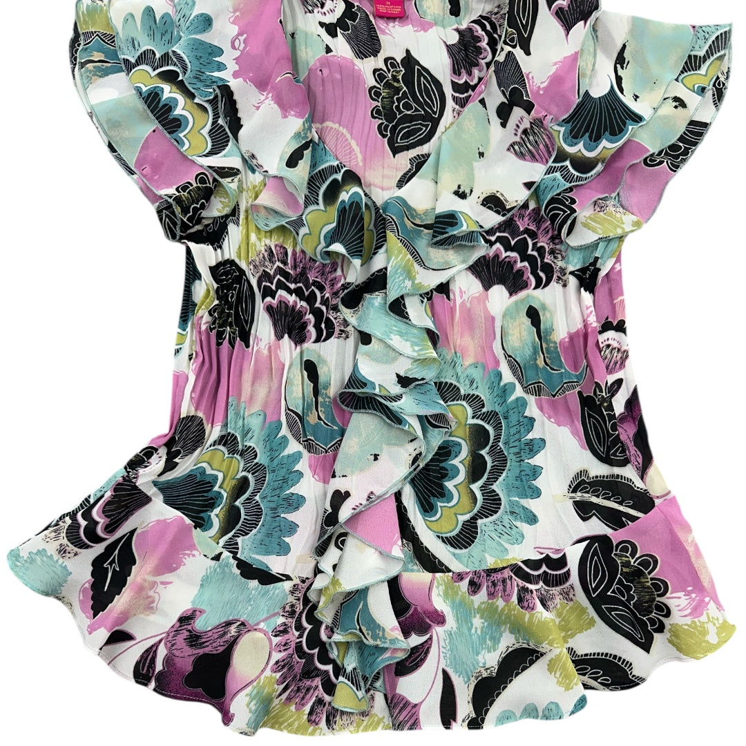 Y2K Sunny Leigh Floral Ruffled Blouse