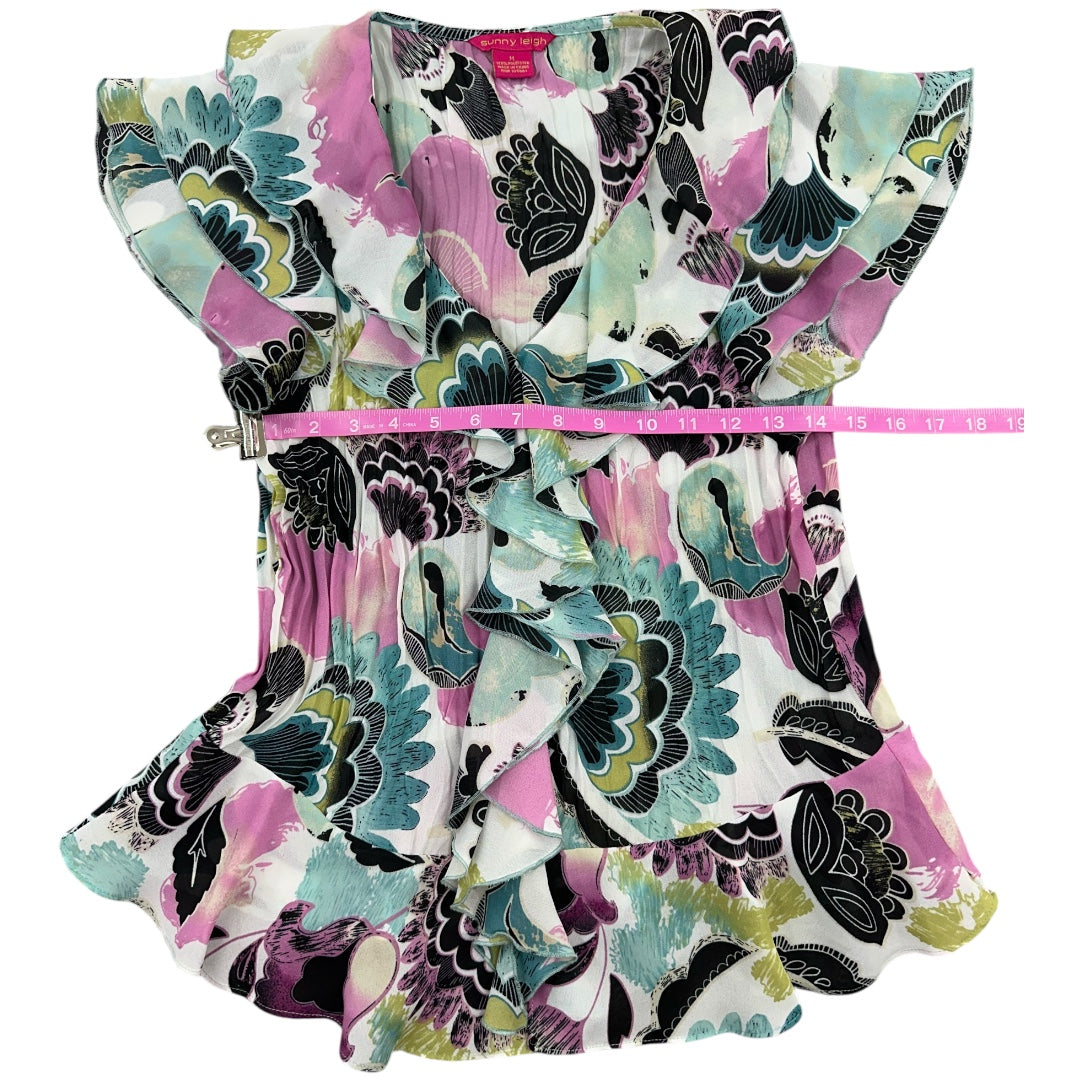 Y2K Sunny Leigh Floral Ruffled Blouse