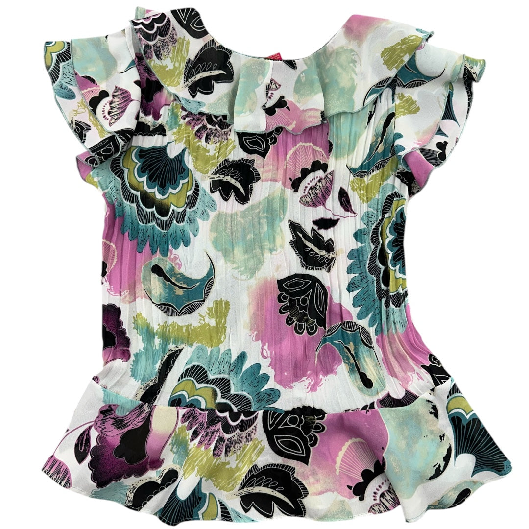 Y2K Sunny Leigh Floral Ruffled Blouse