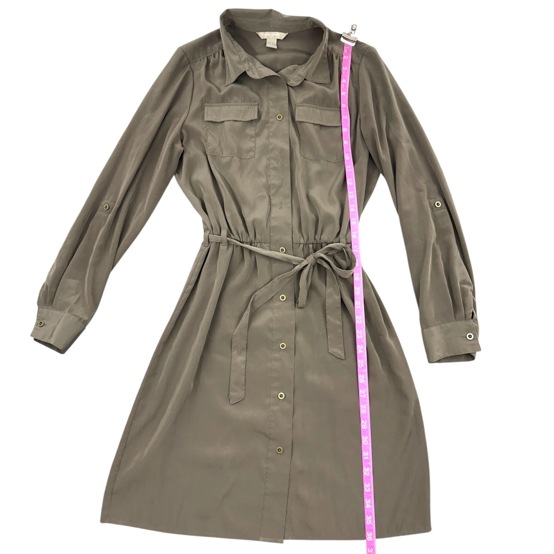 Banana Republic Olive Green Utility Shirt Dress
