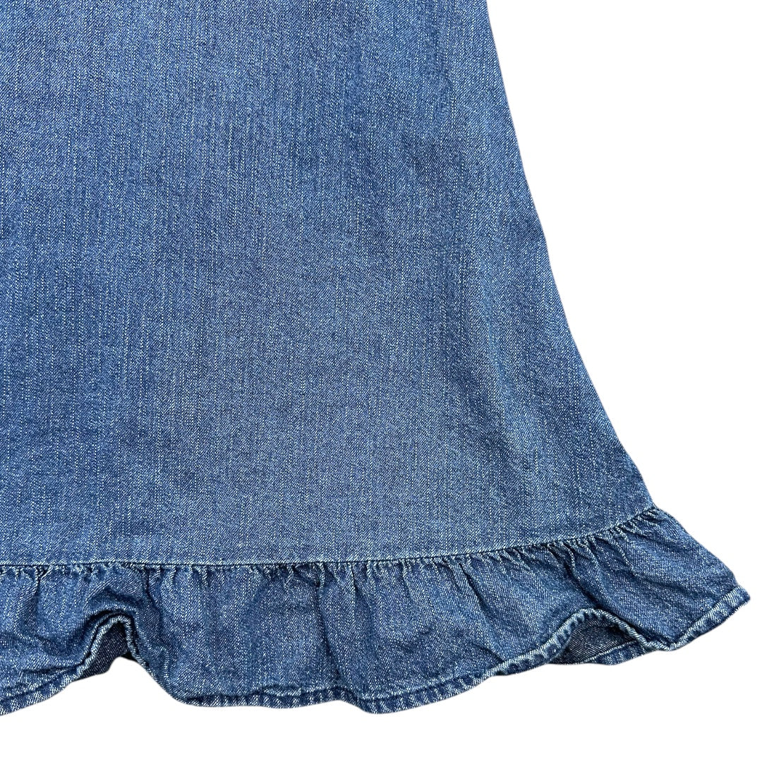 Old Navy Fit & Flare Cami Ruffle Hem Jean Dress