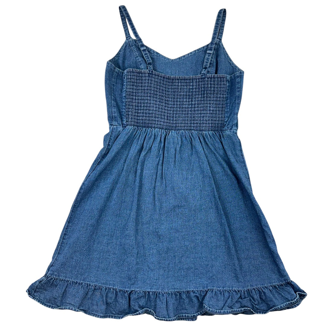 Old Navy Fit & Flare Cami Ruffle Hem Jean Dress