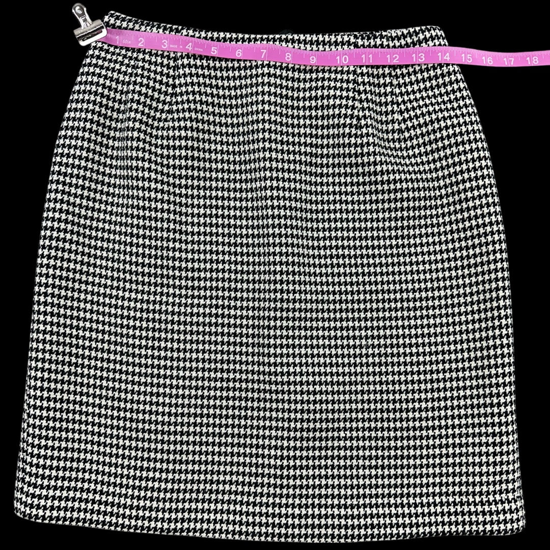 Talbots Houndstooth Pencil Skirt
