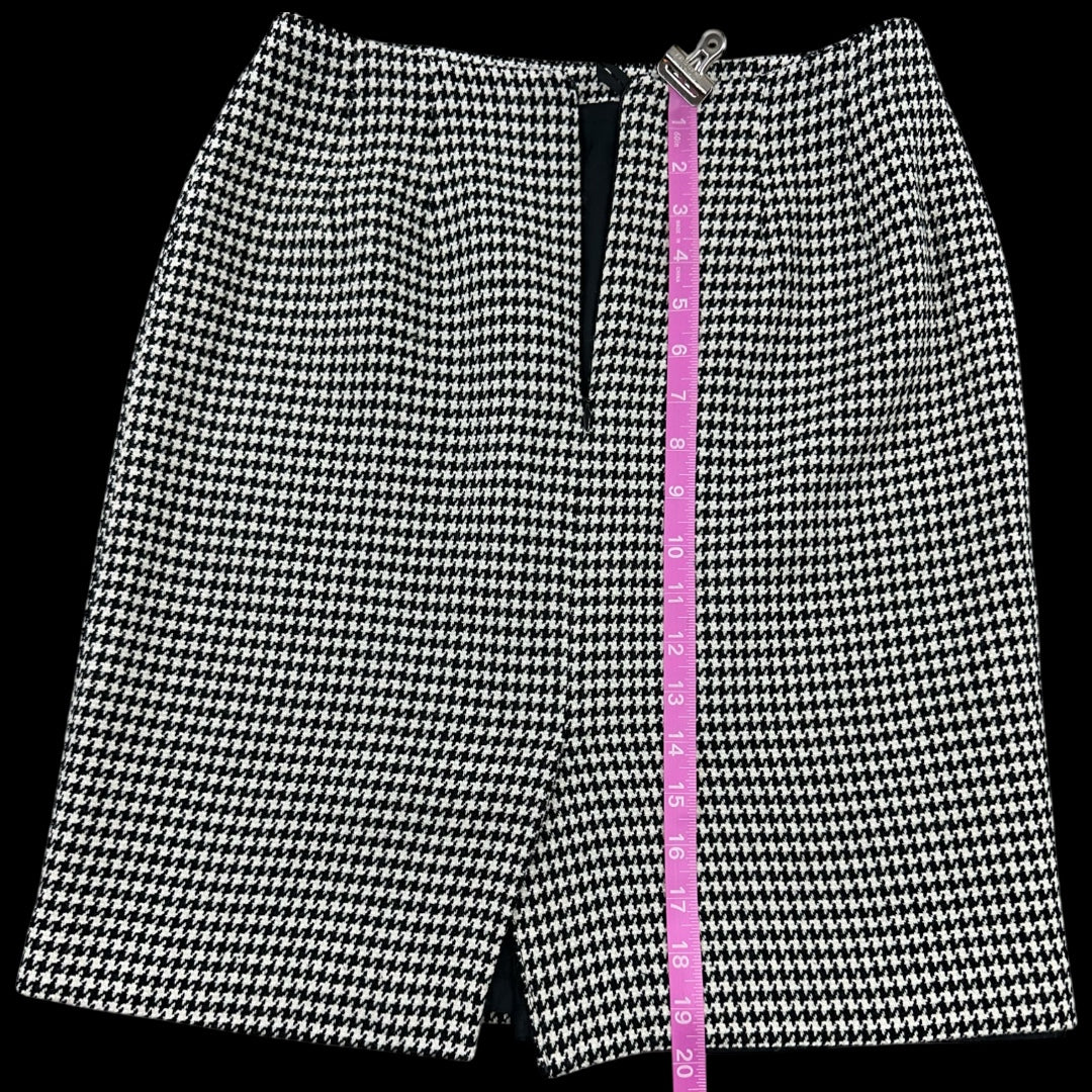 Talbots Houndstooth Pencil Skirt