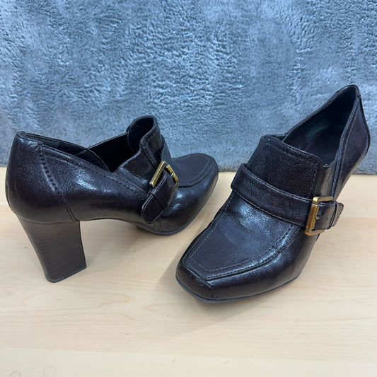 Franco Sarto Dark Brown Loafer Heels