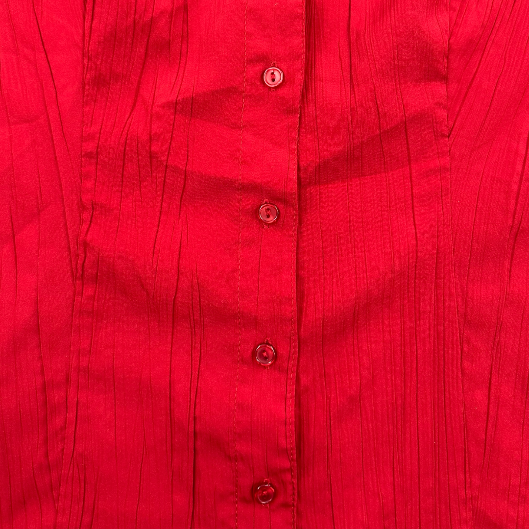 Y2K IZ Byer Red Button Down Blouse