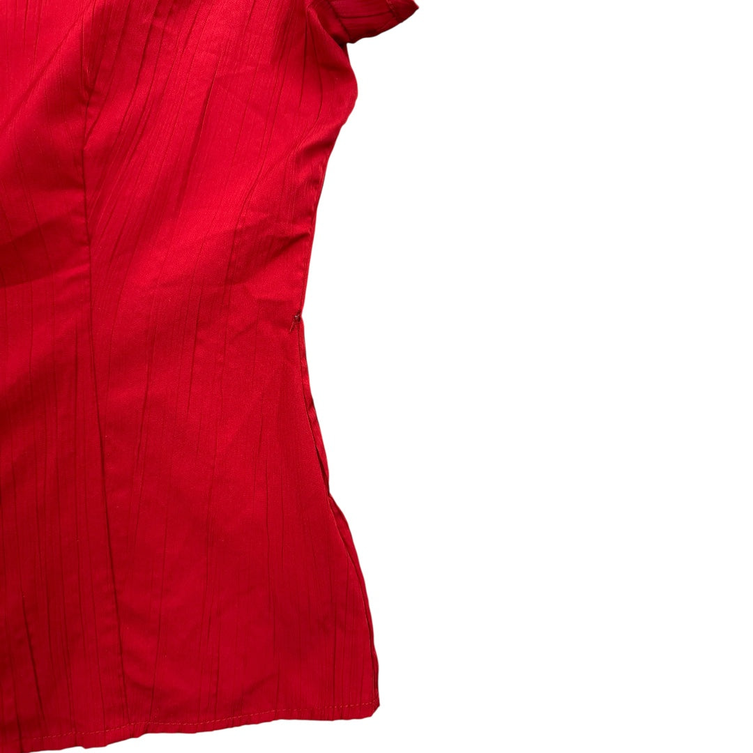 Y2K IZ Byer Red Button Down Blouse