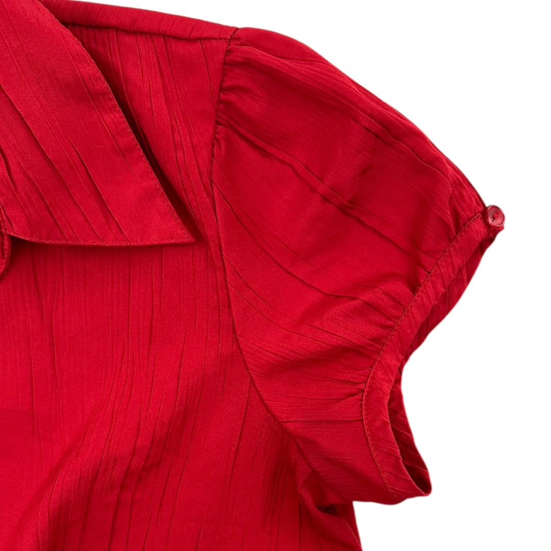 Y2K IZ Byer Red Button Down Blouse