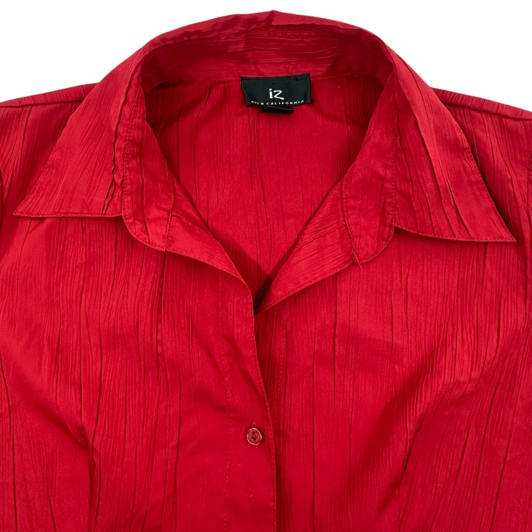 Y2K IZ Byer Red Button Down Blouse