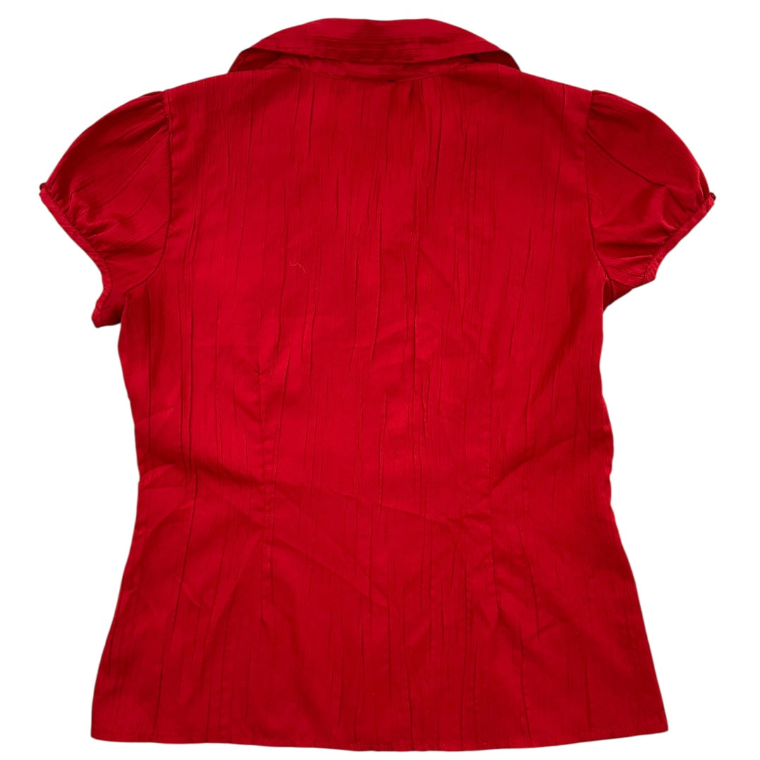 Y2K IZ Byer Red Button Down Blouse