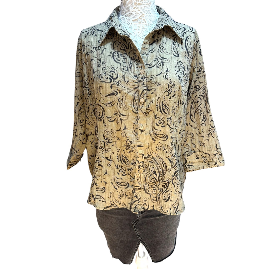 Lemon Grass Studio Button Down Blouse