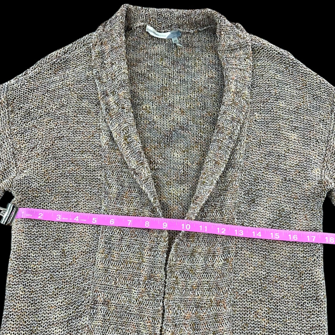 White House Black Market Short Sleeve Knit Duster Cardigan
